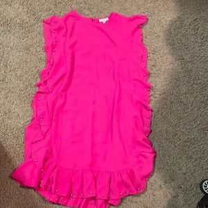 TCEC PINK RUFFLE DRESS